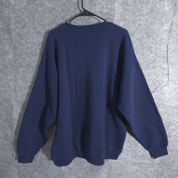 Players By Van Heusen Crewneck Baseball 2XL Blue Navy American Game Vintage 90s - Picture 4 of 16